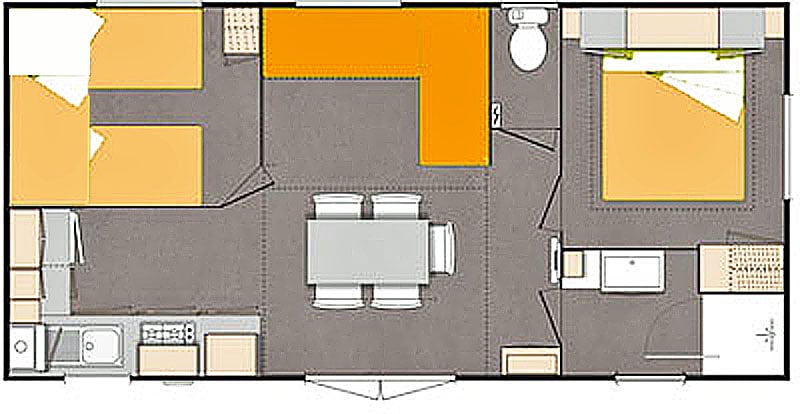 Mobil Home 2 Chambres ESPACE - Camping 3* Au Lac D'Hautibus - Au Coeur ...